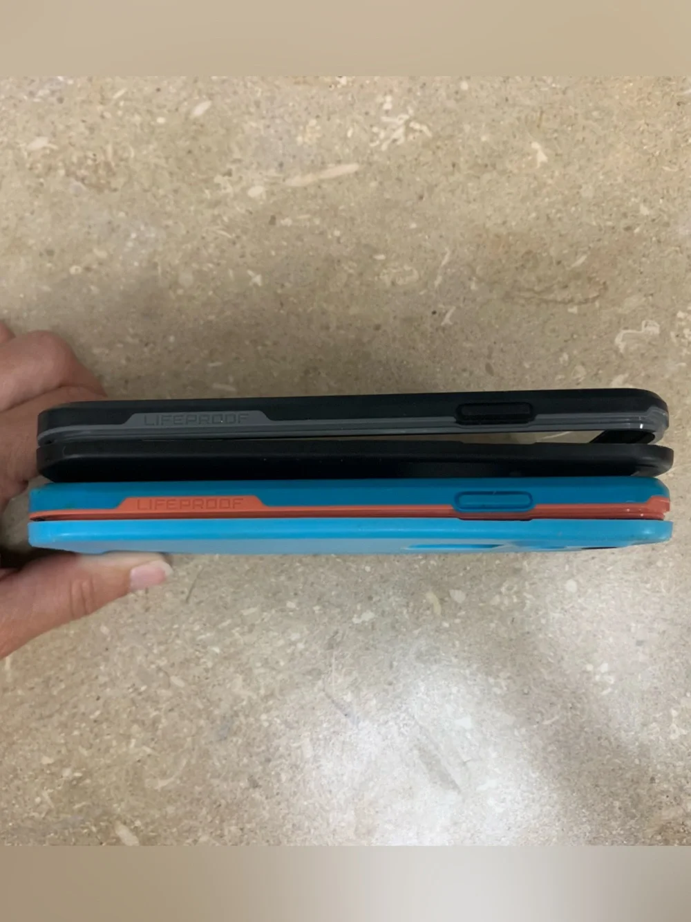 “2” LifeProof Waterproof iphone XR Phone Cases- Black & Blue